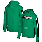 Philadelphia Eagles Mitchell & Ness Three Stripe Pullover Hoodie Green,baseball caps,new era cap wholesale,wholesale hats